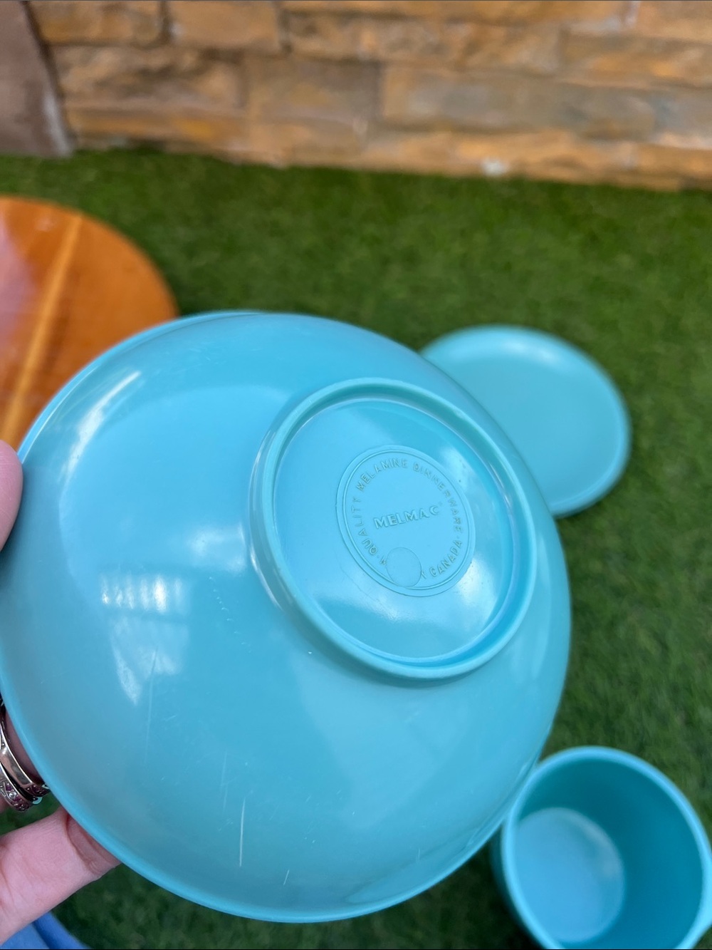 VINTAGE Melmac random kitchen dish lot made in Canada 🍁 MCM turquoise blue - Picture 4 of 8